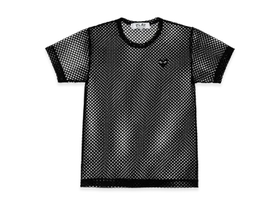 COMME des GARCONS PLAY Polyester Mesh Large Black Emblem "Black"