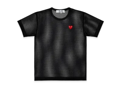 COMME des GARCONS PLAY Polyester Mesh Red Emblem "Black"