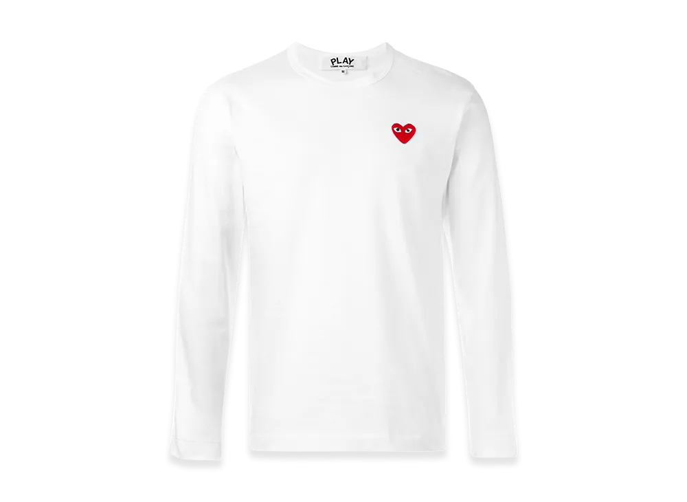 PLAY COMME des GARCONS Logo Patch Long Sleeve T-Shirt "White"