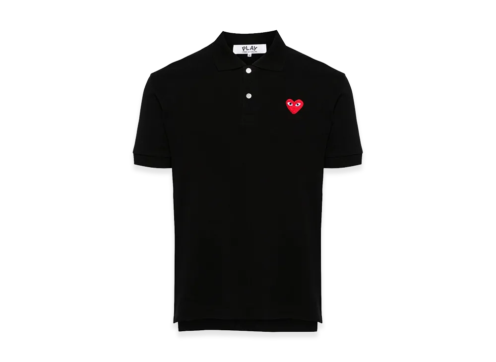 PLAY COMME des GARCONS Logo Patch Polo Shirt "Black"