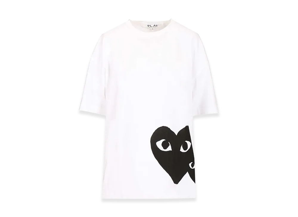 PLAY COMME des GARCONS Oversized Cotton T-Shirt "White"