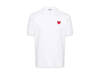 PLAY COMME des GARCONS Piquet Polo Shirt "White"
