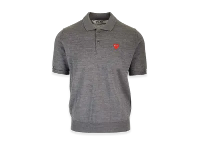PLAY COMME des GARCONS Wool Polo Shirt "Gray"