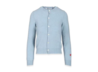 PLAY COMME des GARCONS Wool Cardigan "Light Blue"