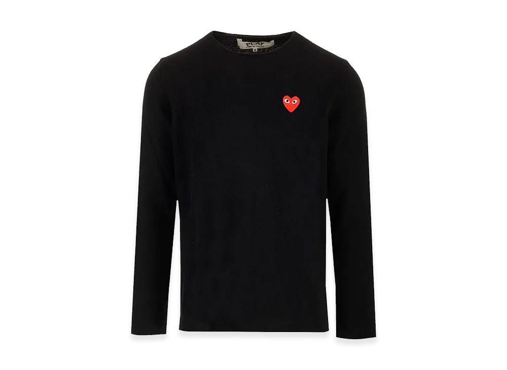 PLAY COMME des GARCONS Long-Sleeved Wool Sweater "Black"