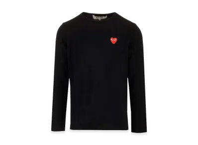 PLAY COMME des GARCONS Long-Sleeved Wool Sweater "Black"
