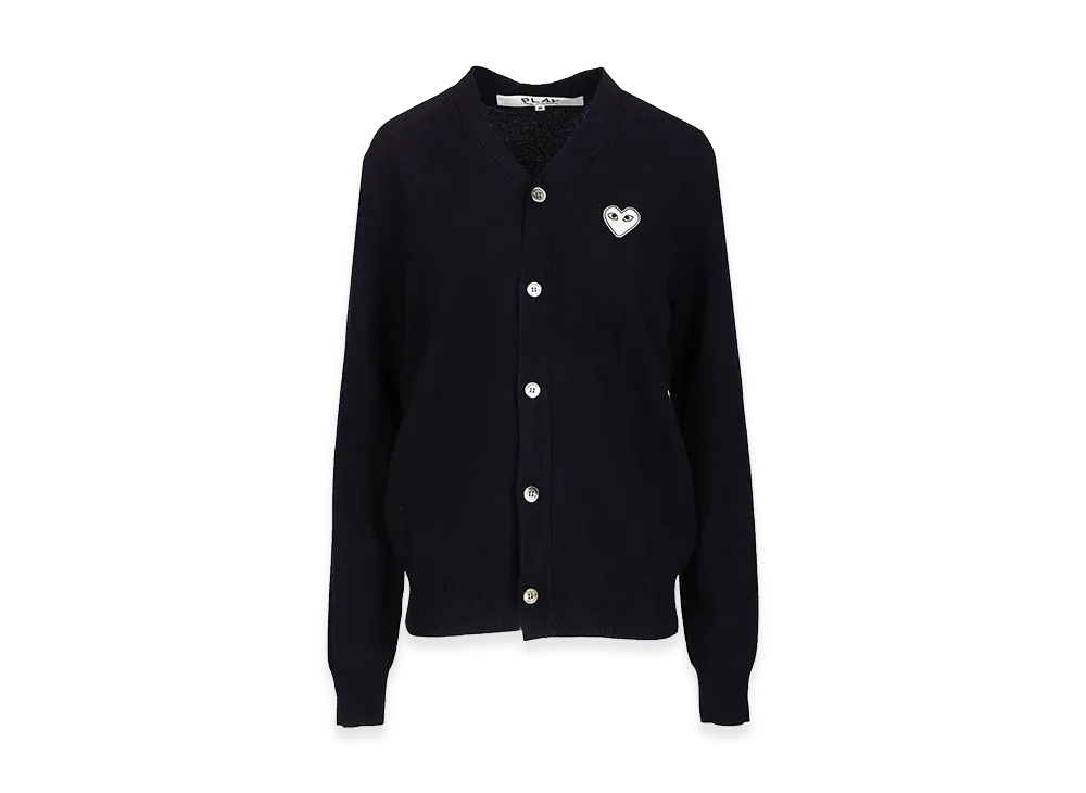 PLAY COMME des GARCONS Wool Cardigan "Black"
