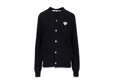 PLAY COMME des GARCONS Wool Cardigan "Black"