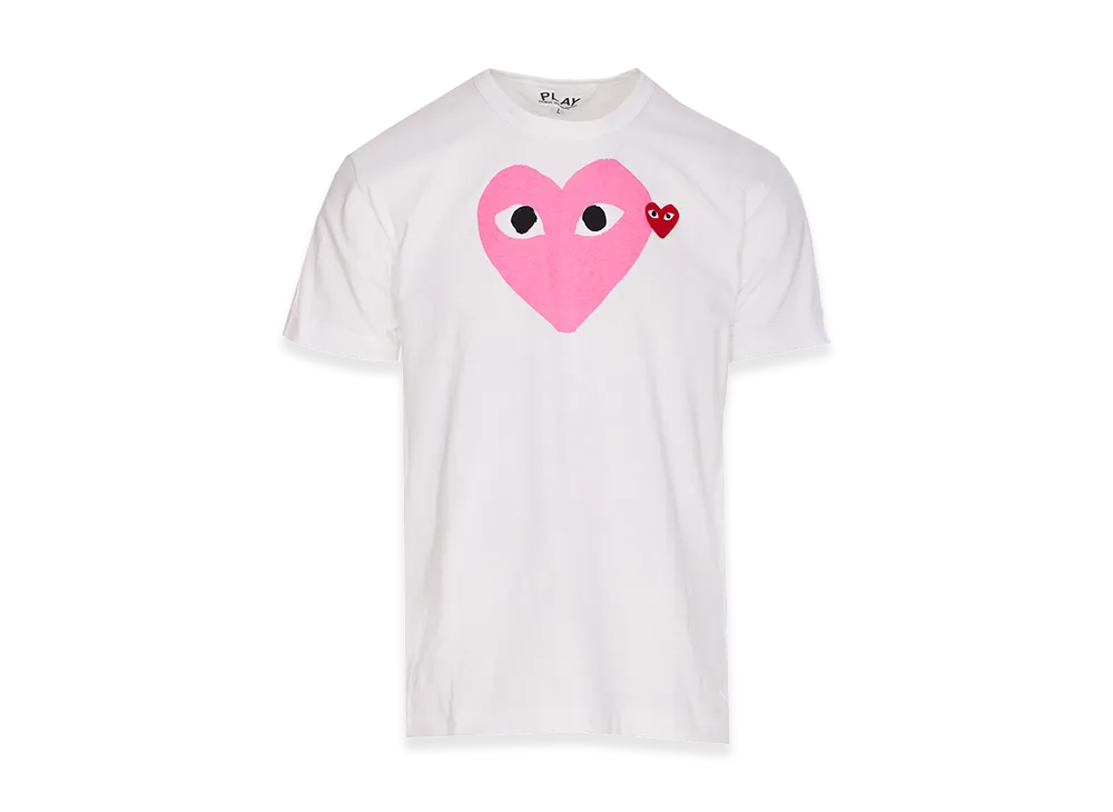 PLAY COMME des GARCONS Women's T-Shirts "White/Pink"