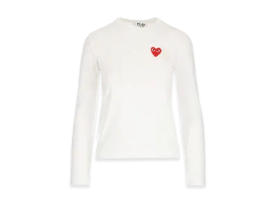 PLAY COMME des GARCONS Women's Long Sleeve T-Shirts "White"