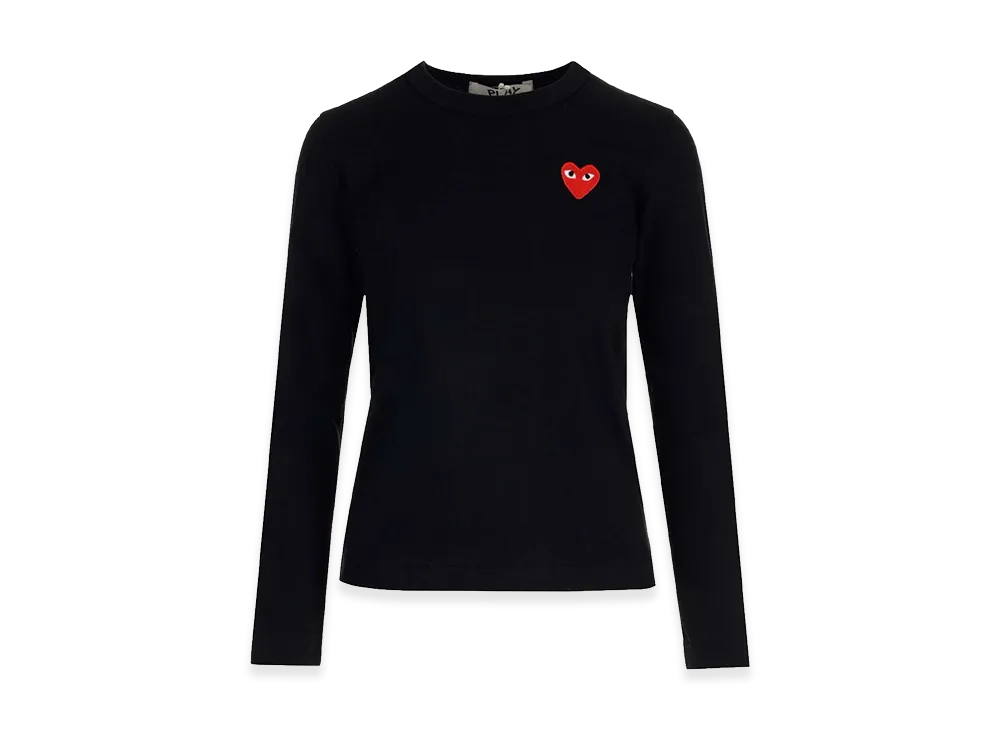 PLAY COMME des GARCONS Women's Long SleeveT-Shirts "Black"