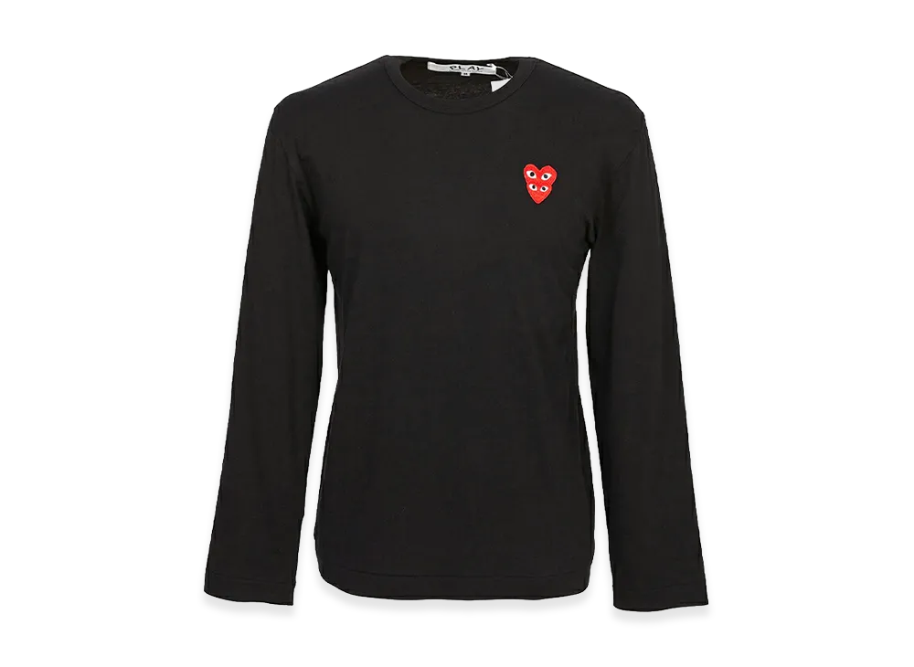 PLAY COMME des GARCONS Women's Long Sleeve T-Shirts "Black"