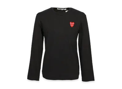 PLAY COMME des GARCONS Women's Long Sleeve T-Shirts "Black"