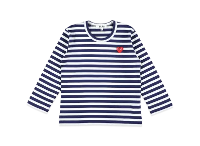 PLAY COMME des GARCONS Kids Long Sleeve T-Shirts "Blue"