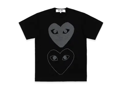 PLAY COMME des GARCONS Cotton Jersey Print T-Shirt "Black"