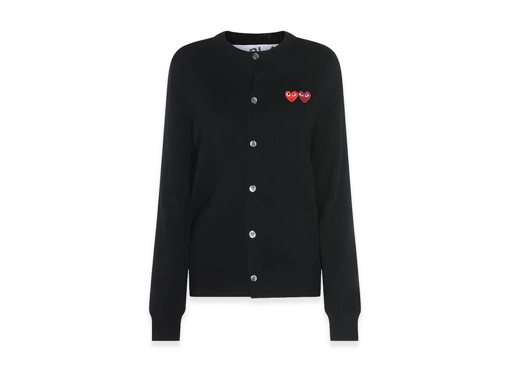 PLAY COMME des GARCONS Wool Cardigan "Black"