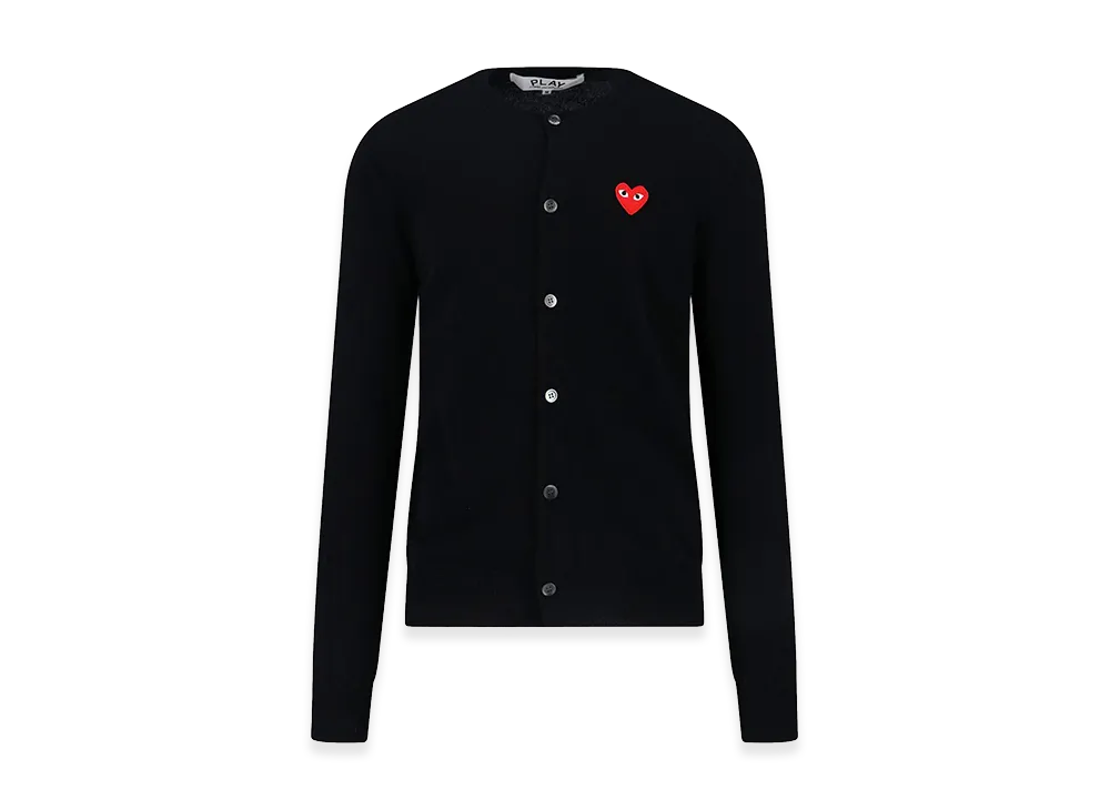 PLAY COMME des GARCONS Wool Cardigan "Black"
