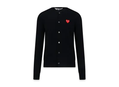 PLAY COMME des GARCONS Wool Cardigan "Black"