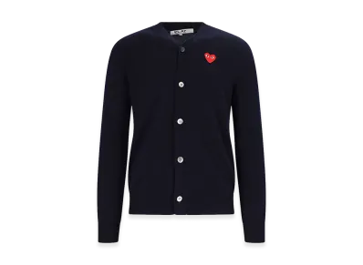 PLAY COMME des GARCONS Wool Cardigan "Dark Blue"
