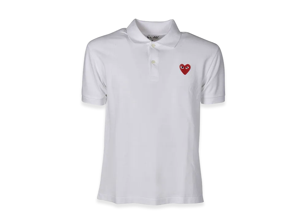 PLAY COMME des GARCONS Piquet Polo Shirt "White"