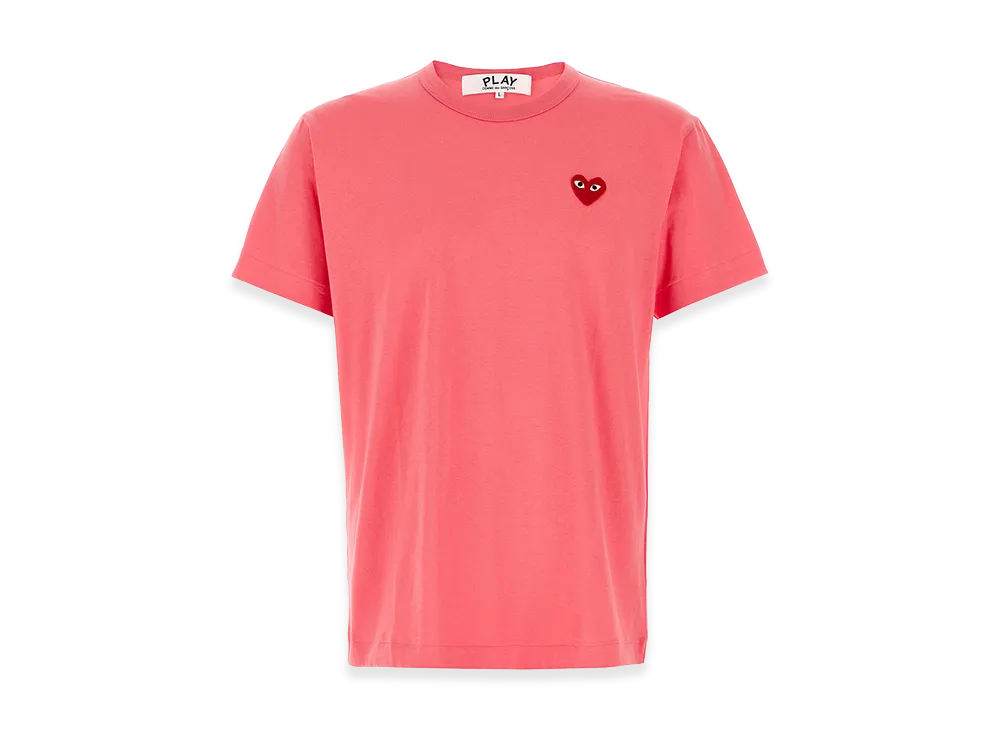 PLAY COMME des GARCONS Logo Patch T-Shirt "Pink"