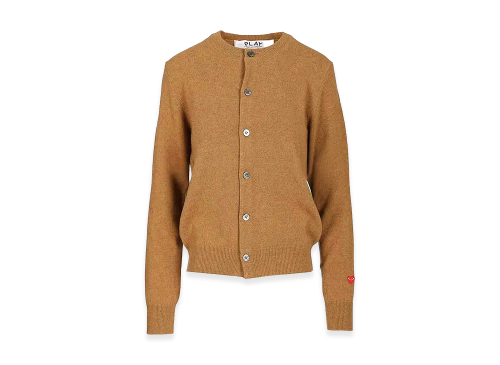 PLAY COMME des GARCONS Wool Cardigan "Beige"
