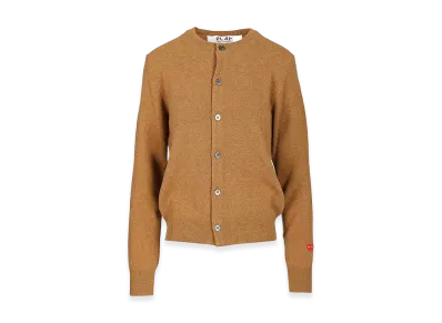 PLAY COMME des GARCONS Wool Cardigan "Beige"