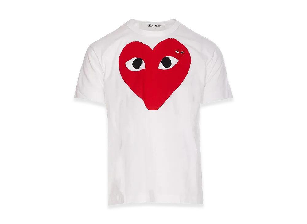 PLAY COMME des GARCONS Heart Logo T-Shirt "White"