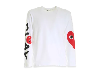 PLAY COMME des GARCONS Logo Long Sleeves T-Shirt "White"
