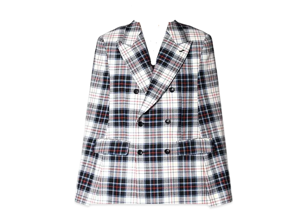 COMME des GARCONS HOMME PLUS Check Jacket Cape "White"