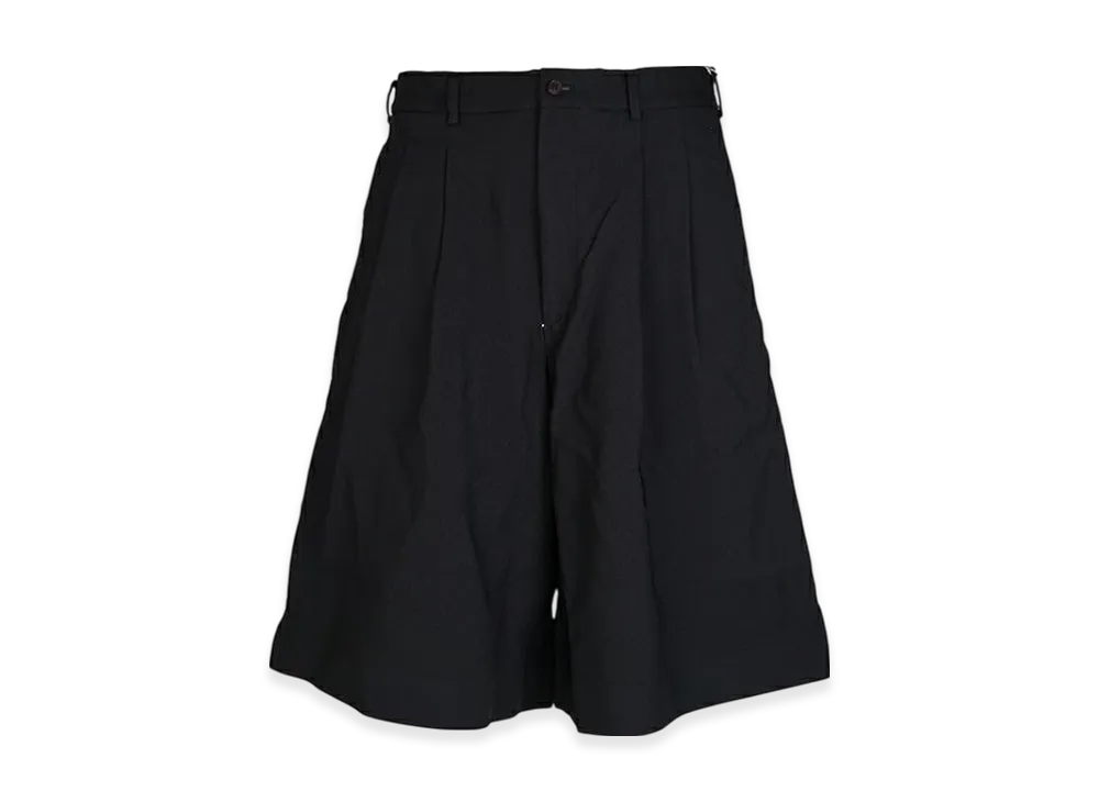 COMME des GARCONS HOMME PLUS Medium Polyester Gabardine Garment Treated Shorts "Black"