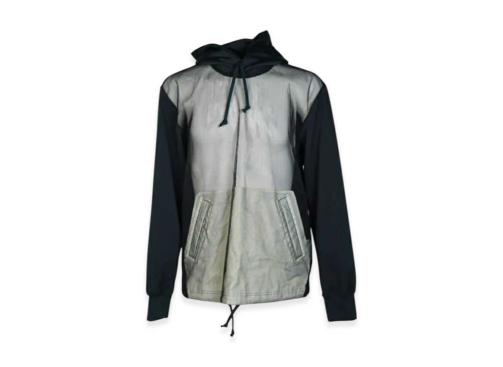 COMME des GARCONS HOMME PLUS Heavy Polyester Smooth Nylon Tulle Parka "Black"