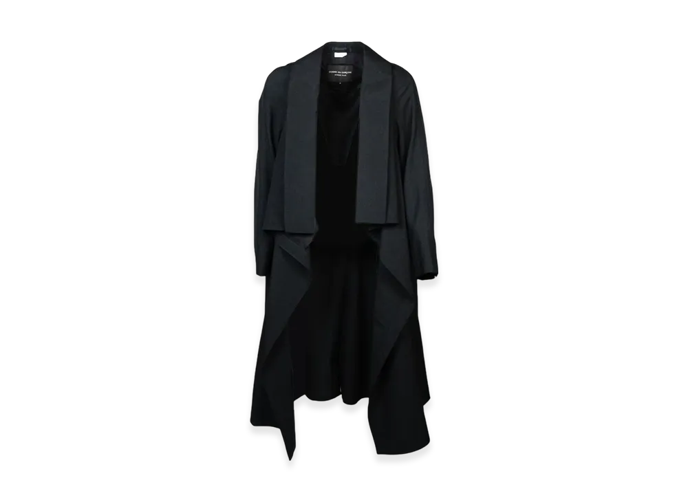 COMME des GARCONS HOMME PLUS Wool Tropical Coat "Black"