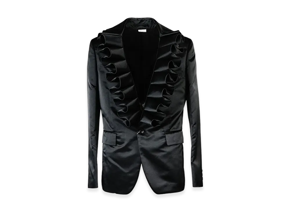 COMME des GARCONS HOMME PLUS Polyester Satin Jacket "Black"