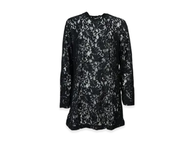 COMME des GARCONS HOMME PLUS Polyester Raschel Lace Garment Washed L/S "Black"