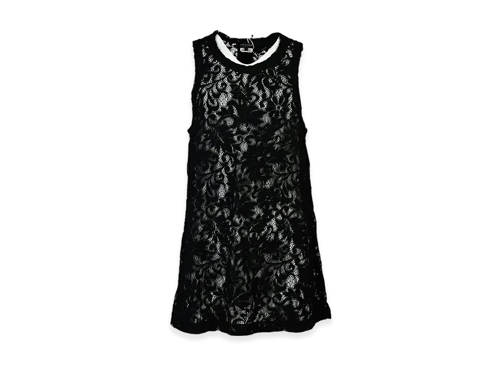 COMME des GARCONS HOMME PLUS Polyester Raschel Lace Garment Washed "Black"