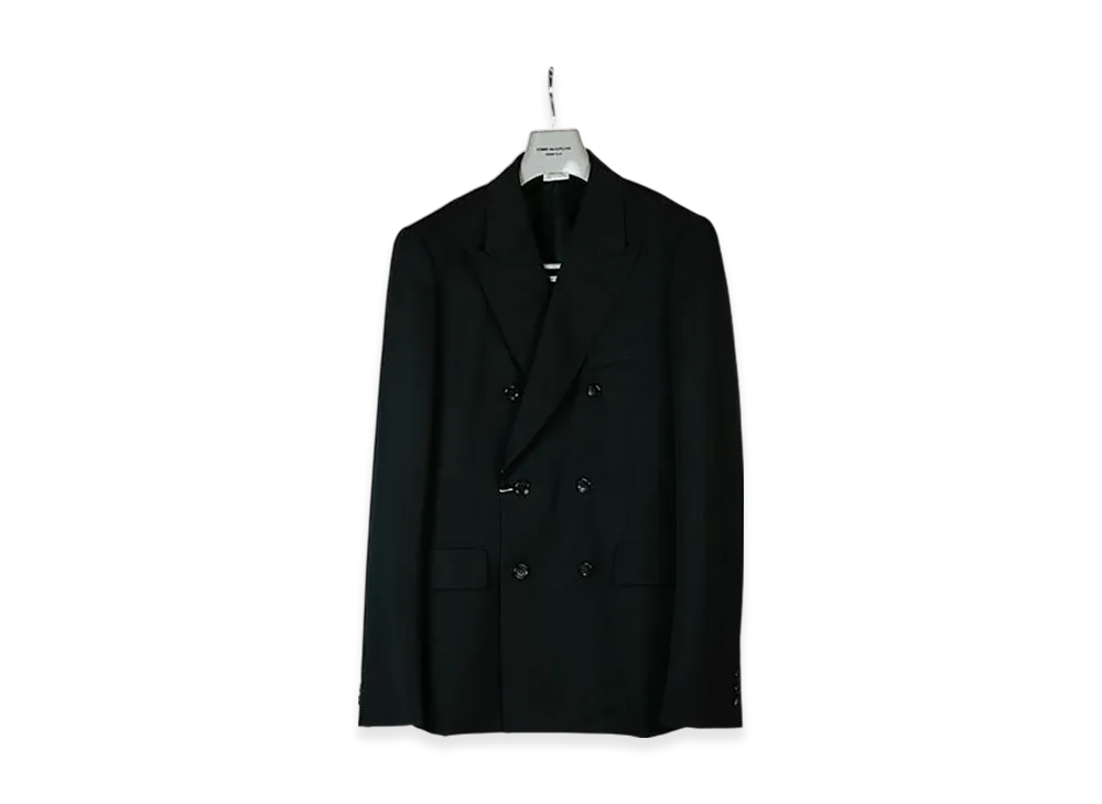 COMME des GARCONS HOMME PLUS Wool Gabardine W-Jacket "Black"