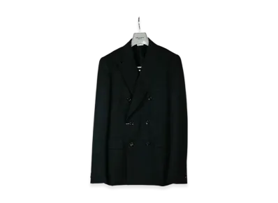 COMME des GARCONS HOMME PLUS Wool Gabardine W-Jacket "Black"