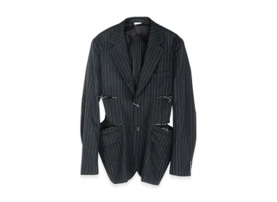 COMME des GARCONS HOMME PLUS Wool Poly Cut Jacket "Black"