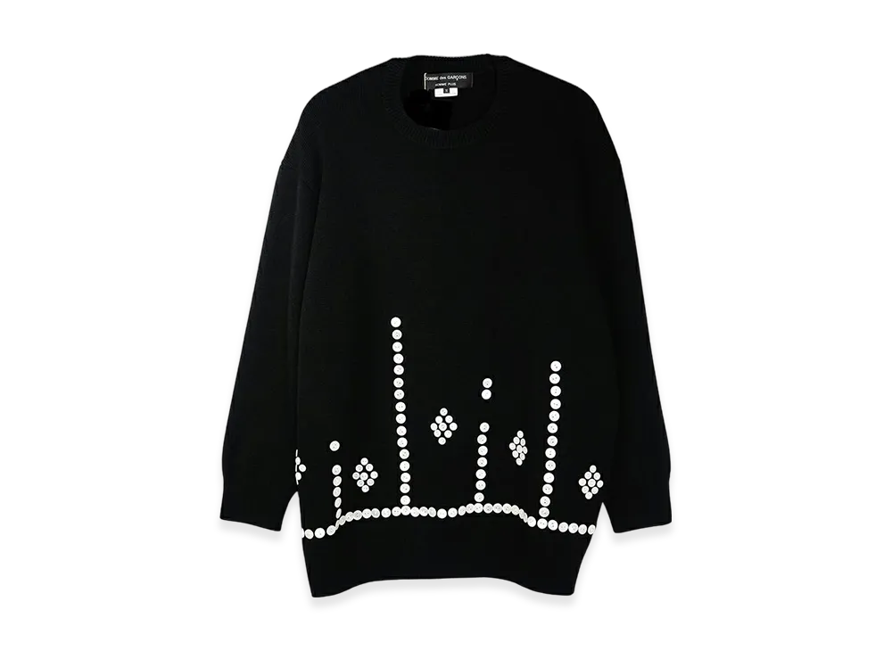 コムデギャルソン オムプリュス ボタン ワイドニット "ブラック"