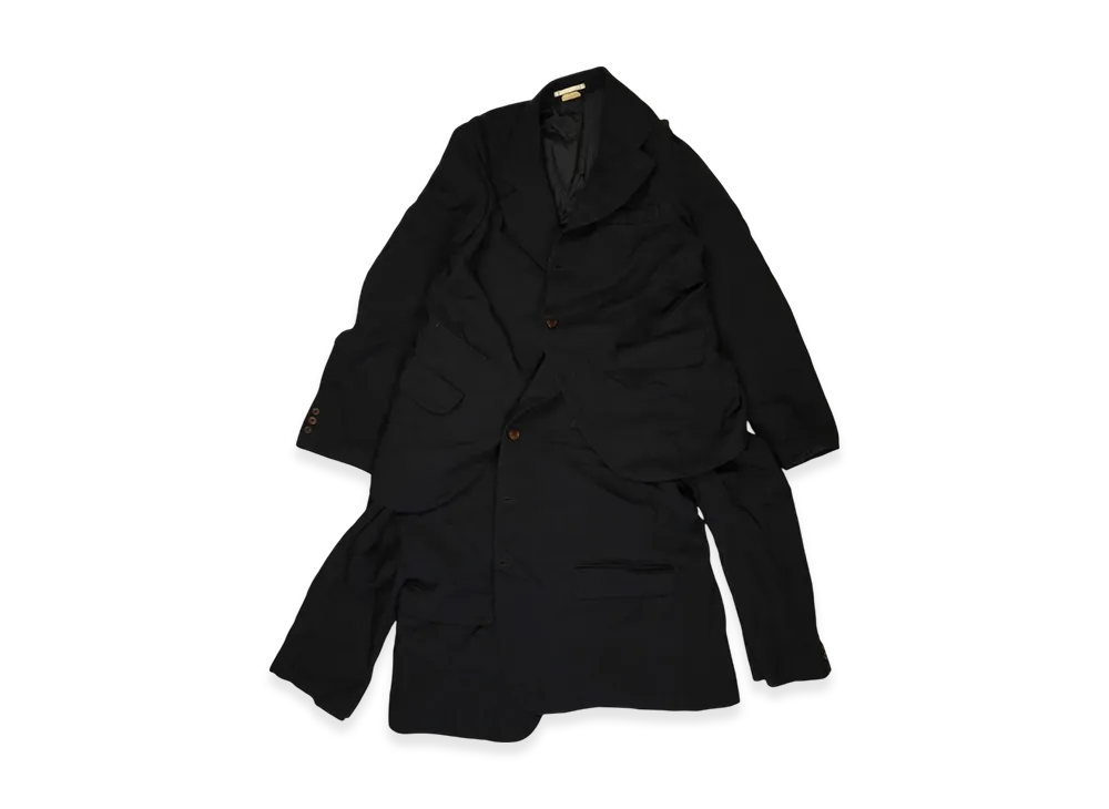 COMME des GARCONS HOMME PLUS 2-Tier Tailored Jacket "Black"