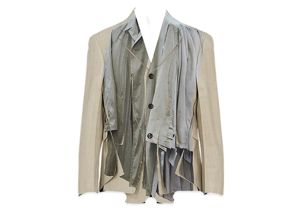 COMME des GARCONS HOMME PLUS Cut Off Print Jacket "Black"