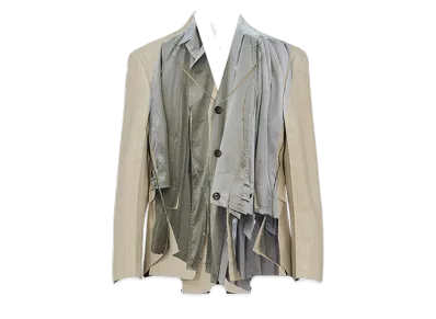 COMME des GARCONS HOMME PLUS Cut Off Print Jacket "Black"