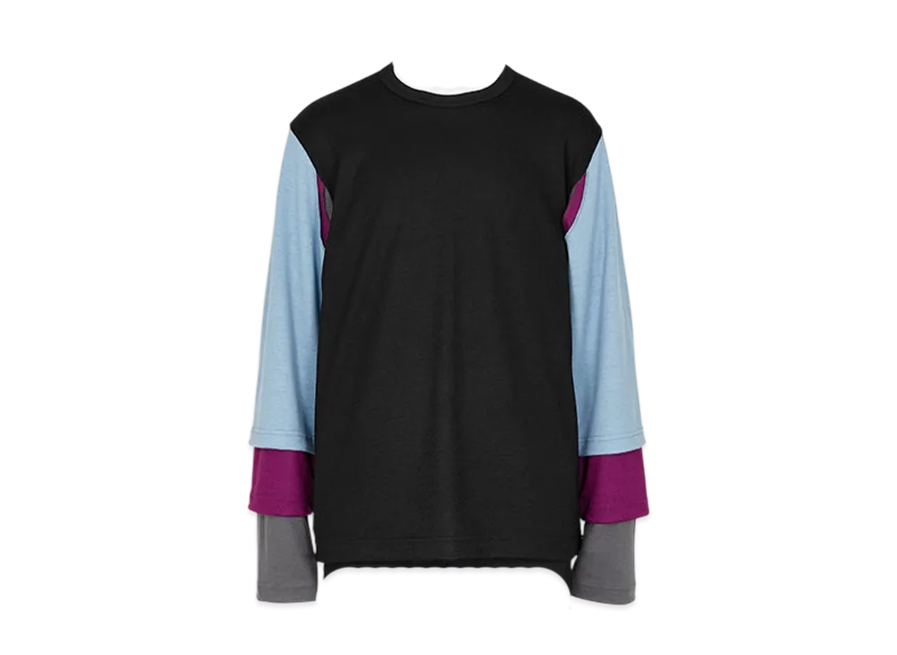 COMME des GARCONS HOMME PLUS Layer Knit "Black/saxe"