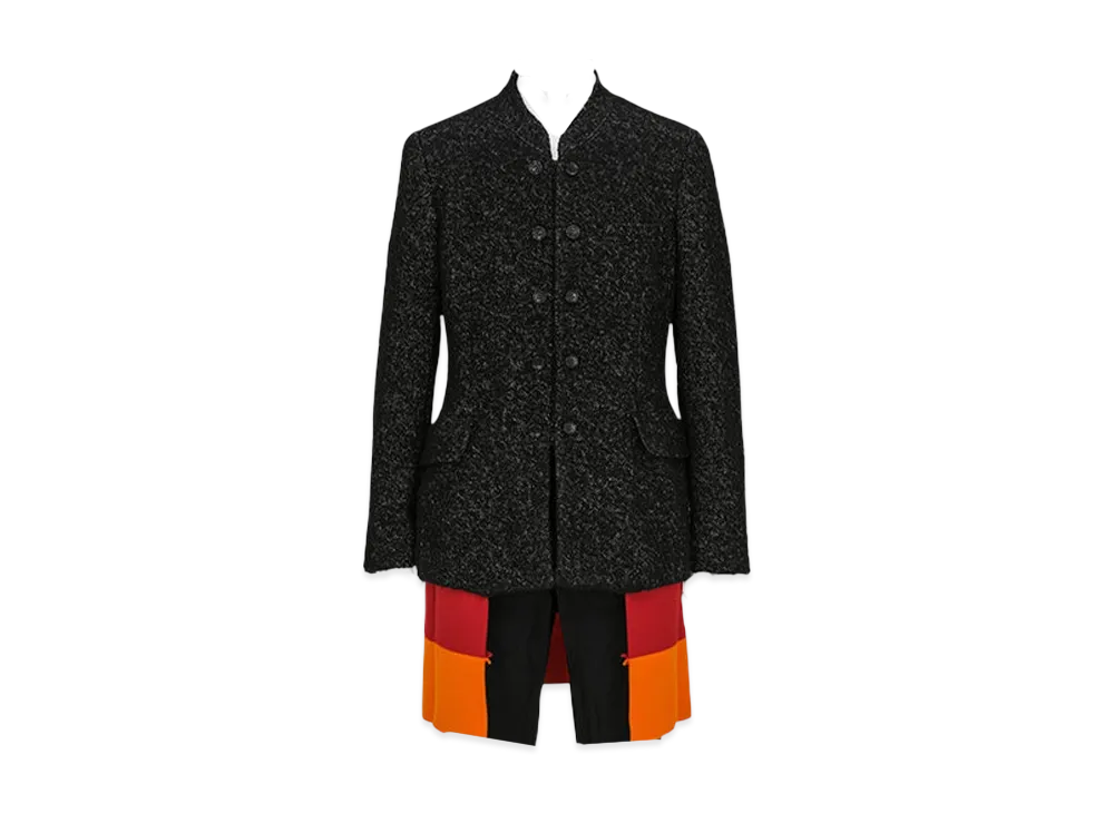 COMME des GARCONS HOMME PLUS Mao Collar Jacket "Black/red"