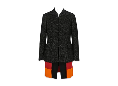 COMME des GARCONS HOMME PLUS Mao Collar Jacket "Black/red"