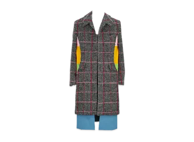 COMME des GARCONS HOMME PLUS Herringbone Layer Coat "Grey/red"