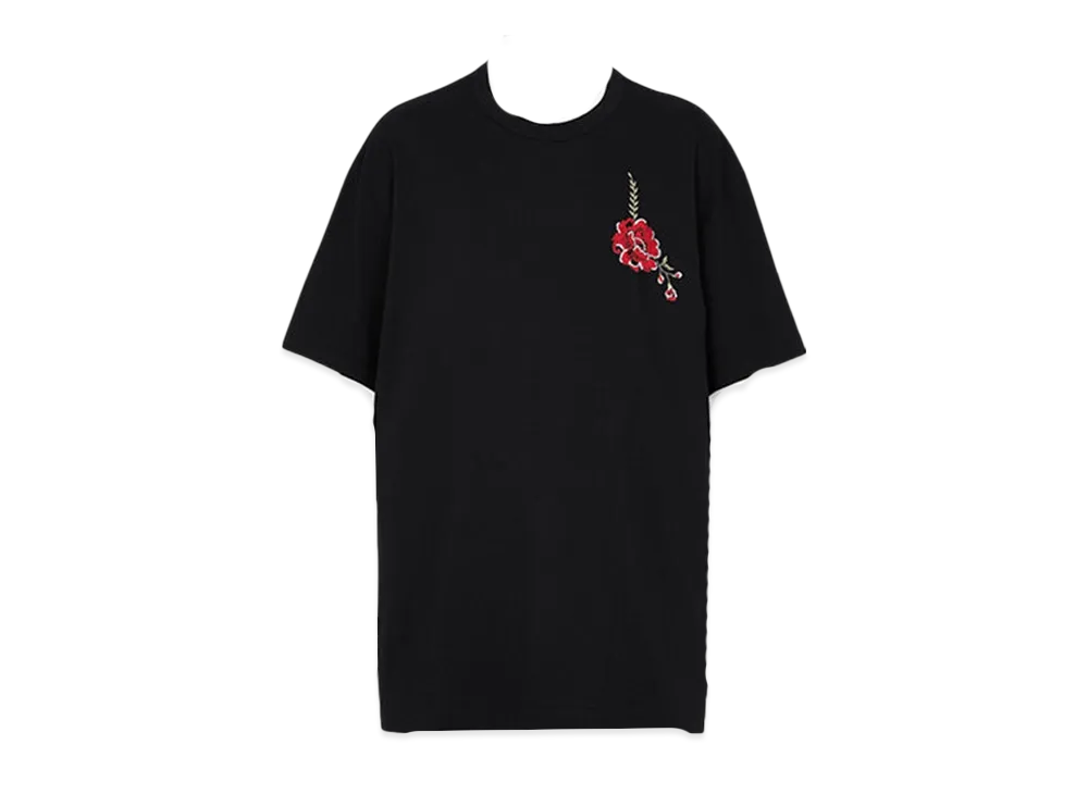 COMME des GARCONS HOMME PLUS Flower Embroidery T Shirt "Black"