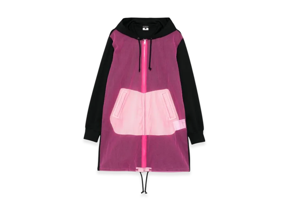 COMME des GARCONS HOMME PLUS Sheer Panel Coat "Pink"
