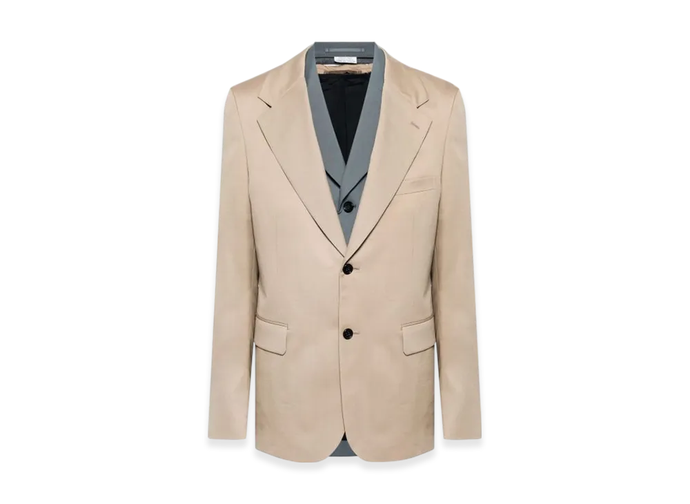 COMME des GARCONS HOMME PLUS Single-Breasted Layered Blazer "Beige"